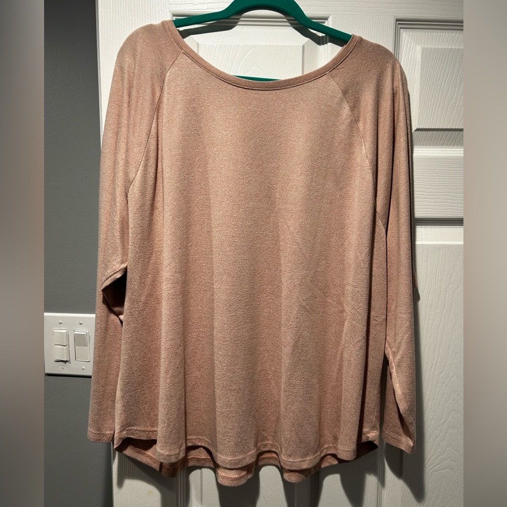 Women’s 2X St.John’s Bay Active Soft Lightweight Sweater in Blush Pink